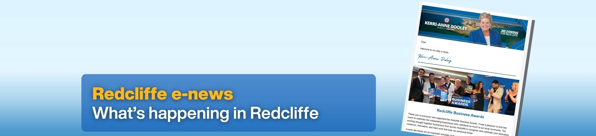 enews newsletter Redcliffe Kerri-Anne Dooley MP